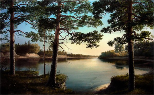 Художник Зайнуллин сосны