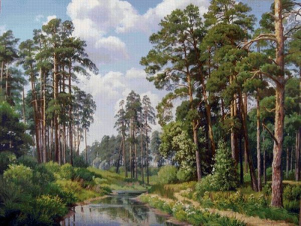 Художник пейзажист Прищепа Сосновый лес