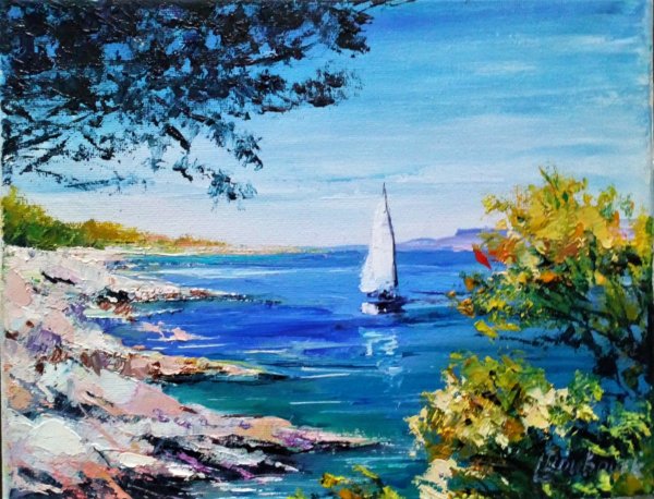 Море акварелью