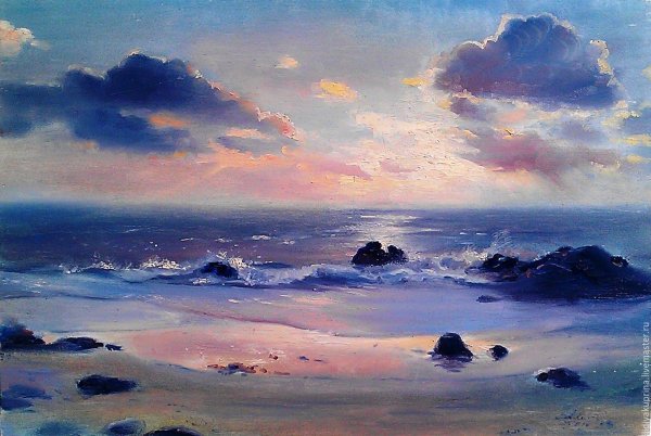 Рисование морской пейзаж