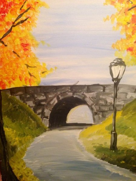 Рисование осеннего пейзажа