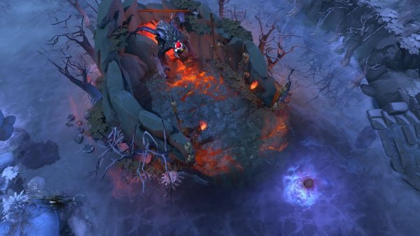 Тёмный ландшафт дота 2