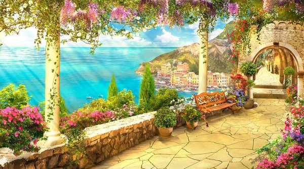 Фрески Апплико горы