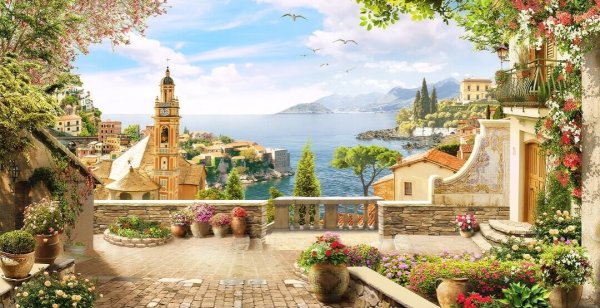 Фреска Аффреско городские улочки