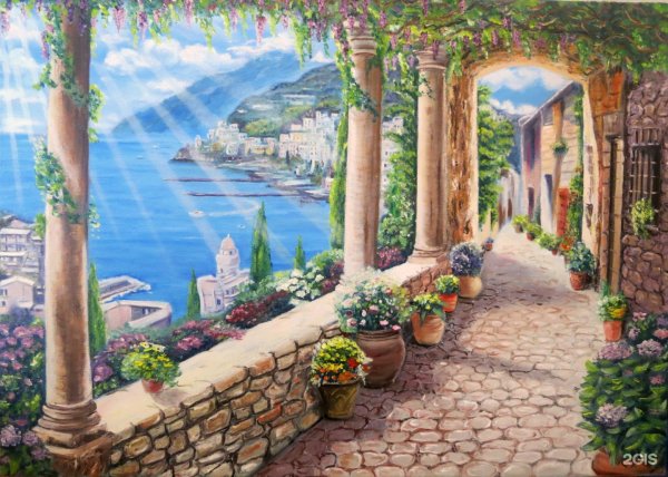 Фреска Аффреско берег моря