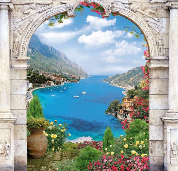 Арка с видом на море