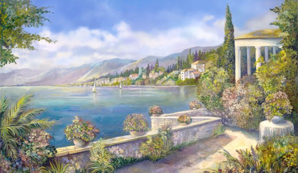 Аффреско пейзаж море