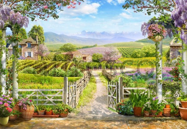 Фотообои Аффреско пейзаж