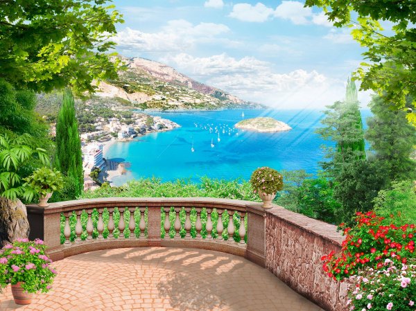 Фреска на стену вид с балкона