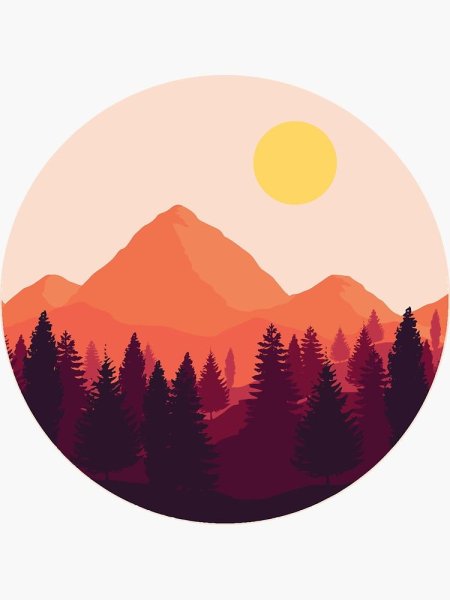 Стикеры горы