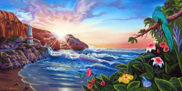 Природа (с наклейками)