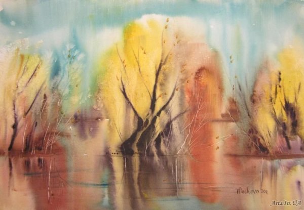 Алла Прима акварель пейзаж