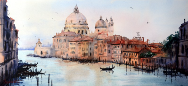 Тоскана акварель пейзажи