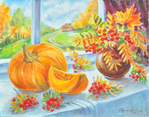 Рисование осенние дары