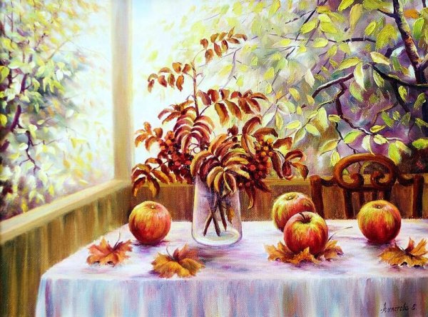 Натюрморт грибы и ягоды