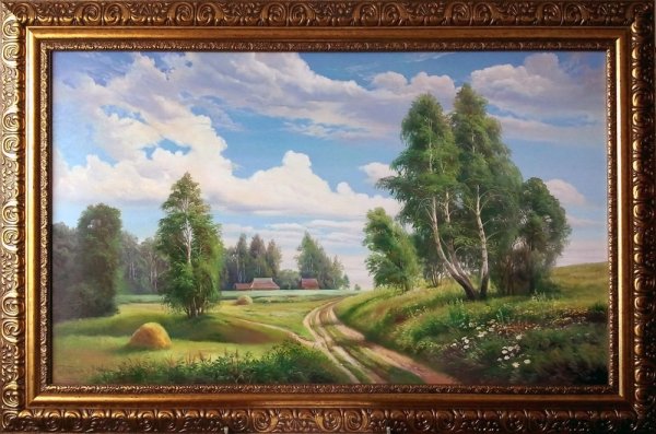 Картина пейзаж в рамке