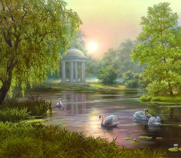 Михаил Сатаров старый парк картина