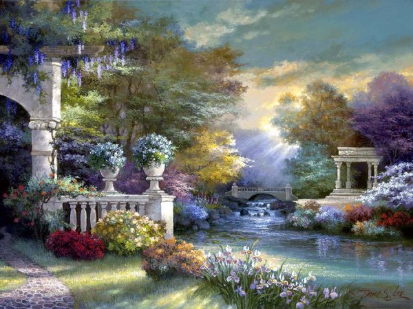 Райский сад фреска художник