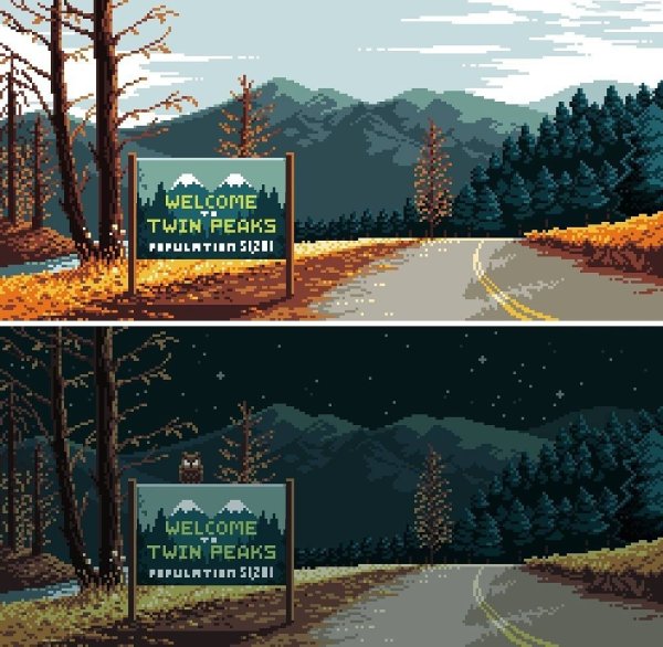 Twin Peaks Pixel Art