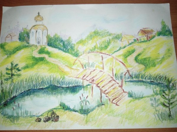 Рисунок на тему моё село