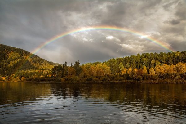 Осень дождь Радуга