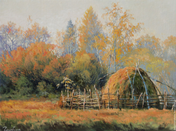 Живопись русская деревня Шаройкин Геннадий
