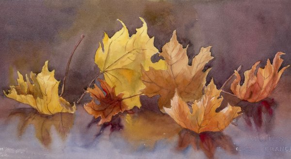 Андрияка осень акварель