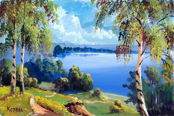 Живопись пейзажи маслом на холсте