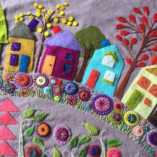 Панно из Войлока пейзаж