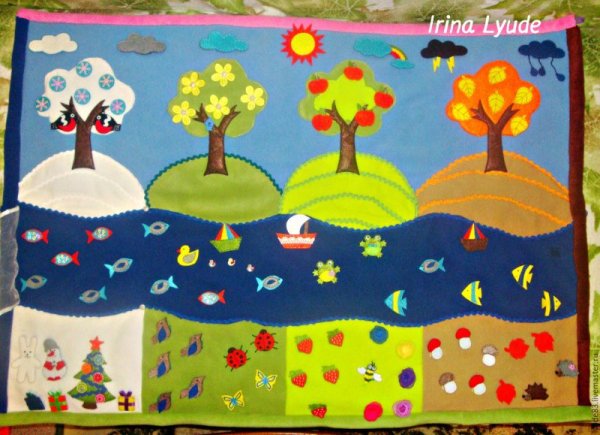 Картина из фетра природа