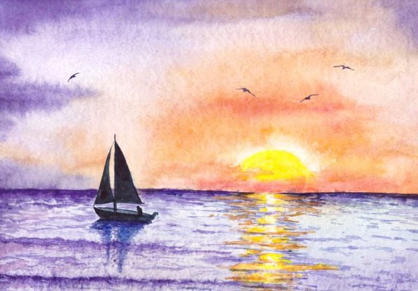 Картина спокойное море