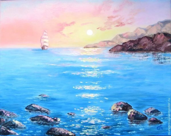 Терри Харрисон Акварельные пейзажи море корабль