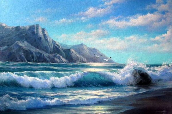 Художник токарь Наталья морские пейзажи