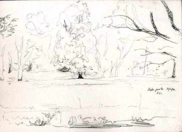 Эскиз осеннего пейзажа