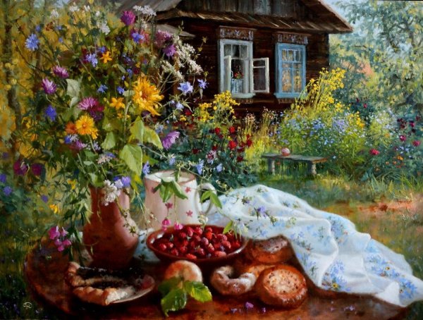 Владимир Жданов живопись сенокос