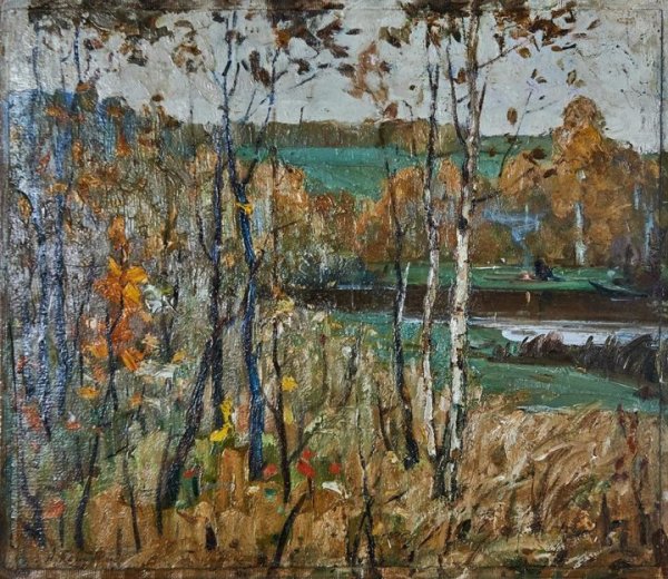 Левитан Сумерки Луна картина