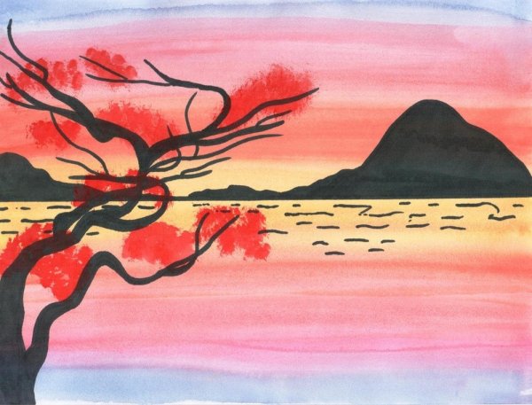 Рисунок на тему пейзаж