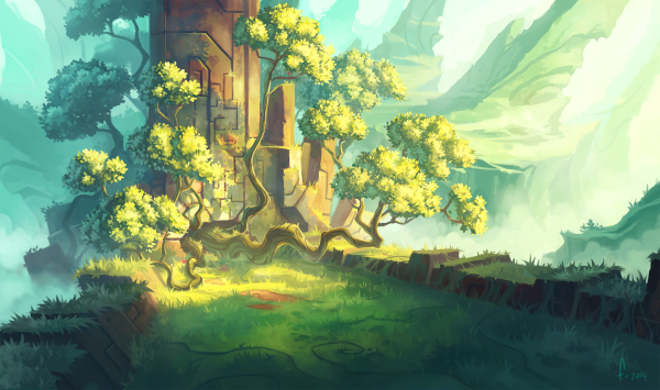 Арты на графическом планшете природа