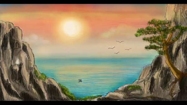 Пейзажи рисовать на графическом планшете