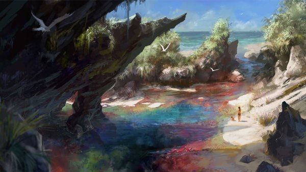 Побережье моря фэнтези