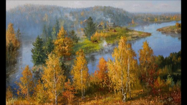 Пейзаж осень для детей