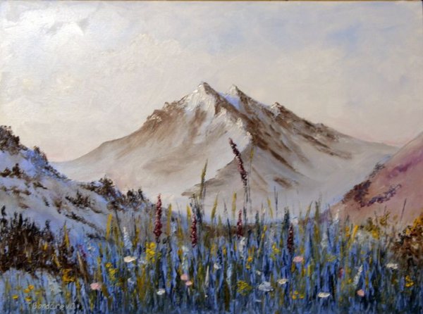 Альпийское разнотравье живопись мастихин