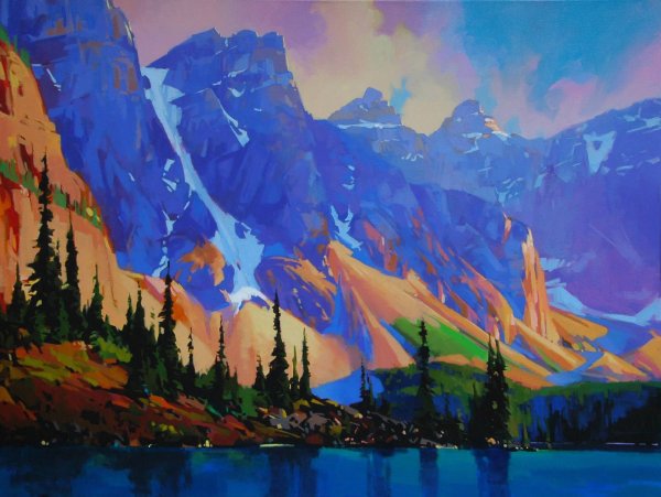 Горы акрилом