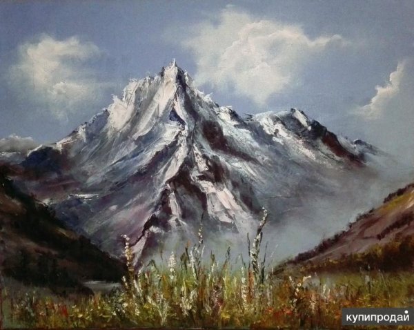 Живопись маслом горный пейзаж мастихин