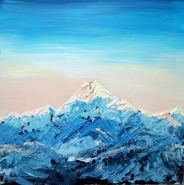 Горы мастихином маслом