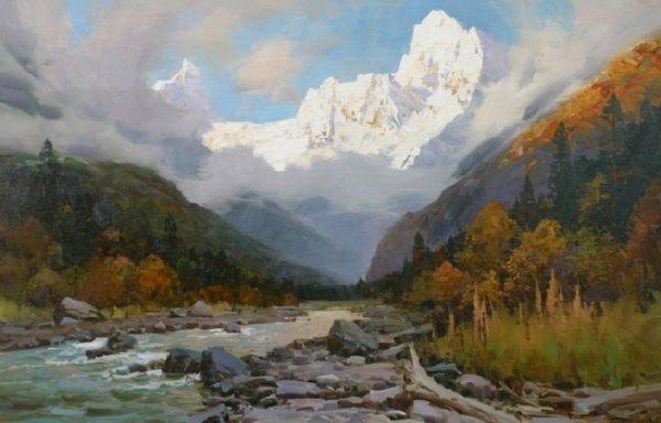 Кох горный пейзаж картина