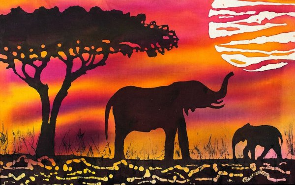 Пейзаж в африканском стиле