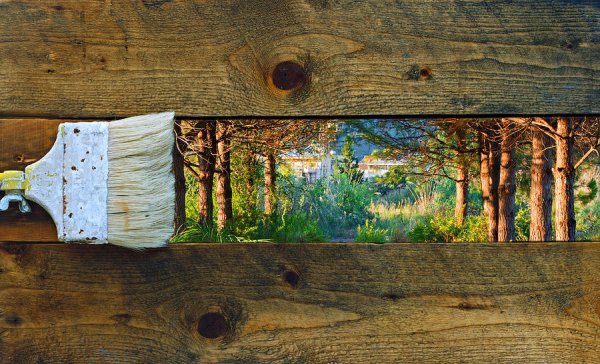 Картина на старых досках