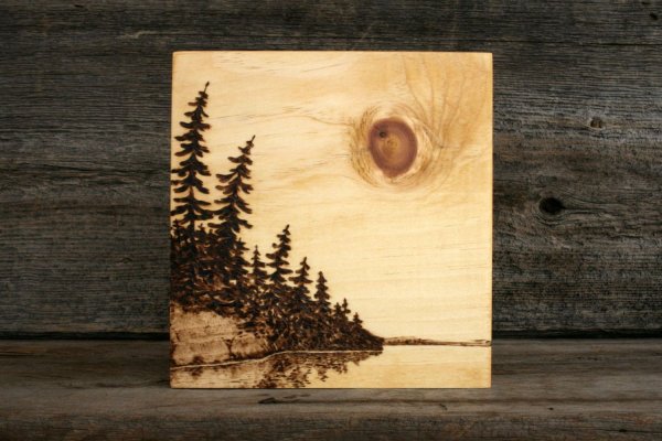 Картины Выжженные на дереве