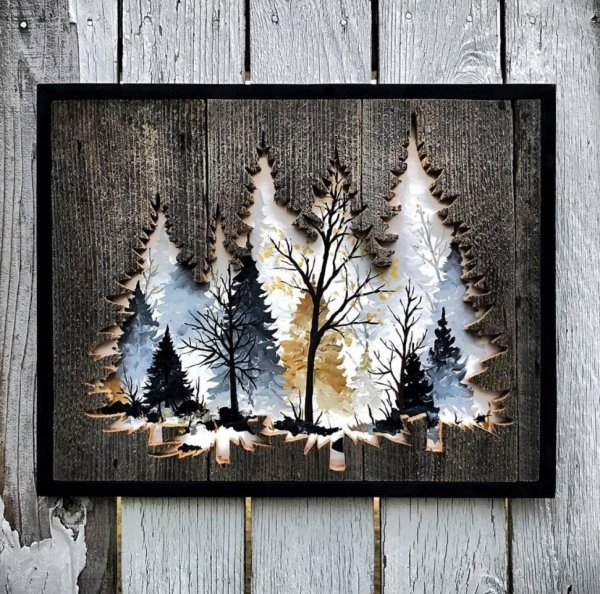 Панно из дерева